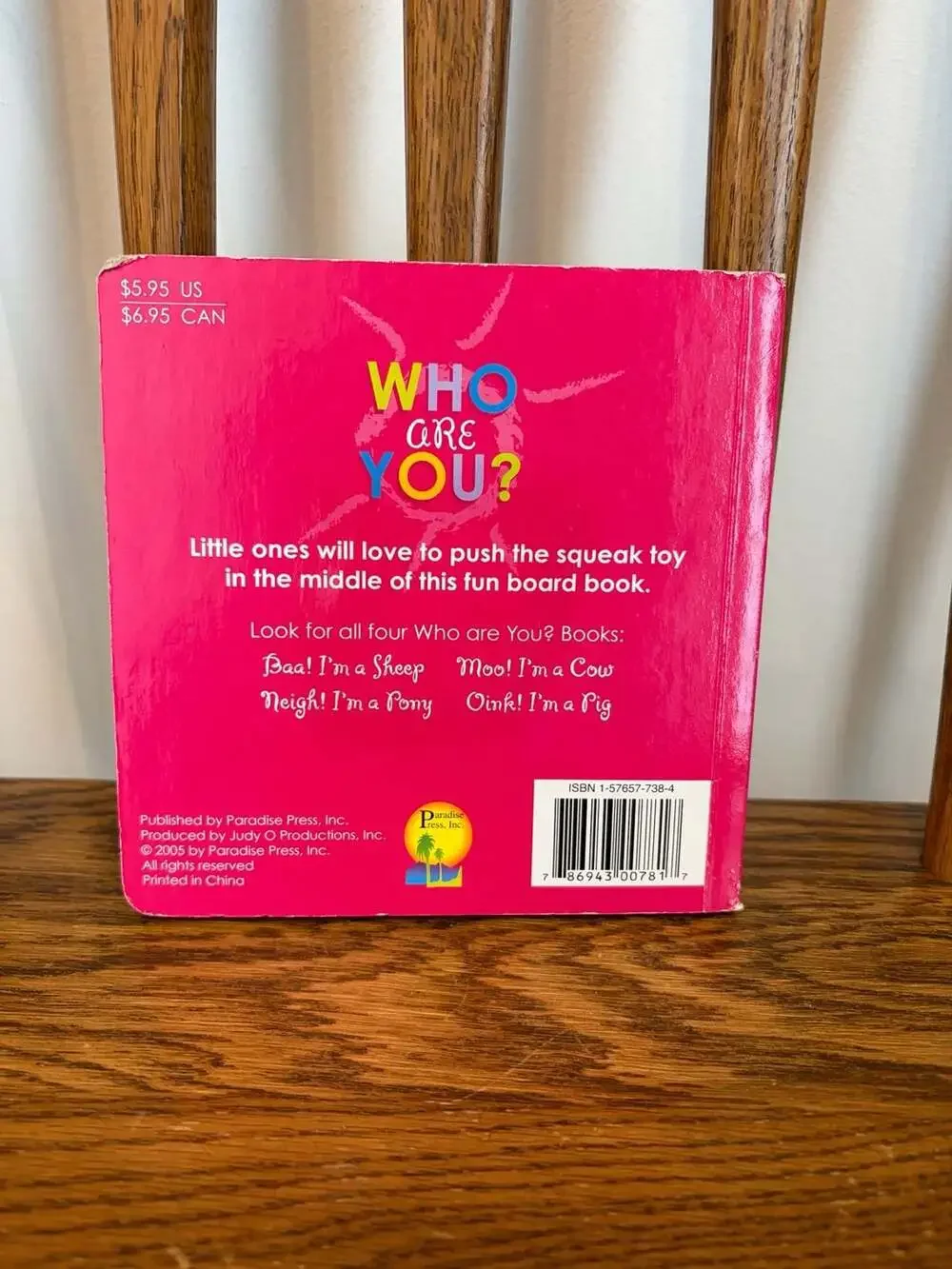 Baa! I'm a Sheep Who Are You? Board Book with Squeak Toy